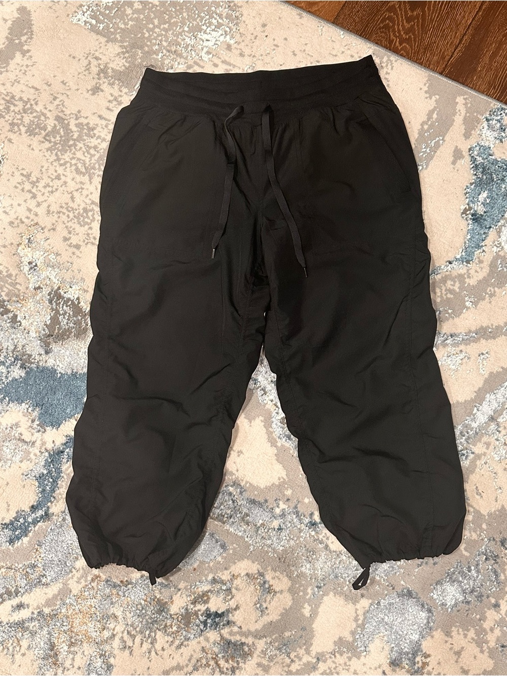 RBX Black Athletic Cropped Pants with Drawstring
